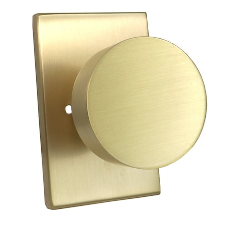 Emtek Round Knob 2-3/8 in Backset w/Radius Latch Strike Privacy for 1-1/4 in to 2 in Door 5212ROUUS4.RLS